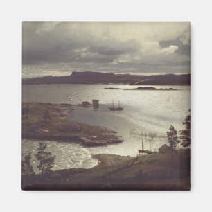 Íman O Fiorde de Sandvik por Hans Gude