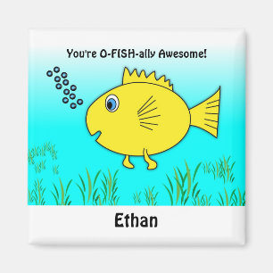 Íman O-Fish é demais com o nome Cartoon Goldfish