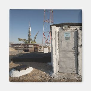 Íman O foguete de Soyuz imediatamente depois da chegada