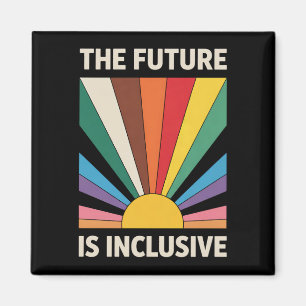 Íman O Futuro É Inclusivo LGBTQ Orgulho Aliado Arco-íri