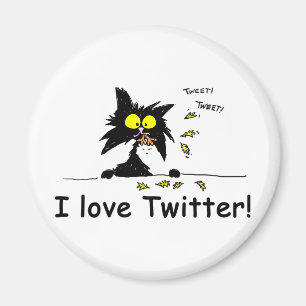 Íman O gatinho do tufo ama o Twitter