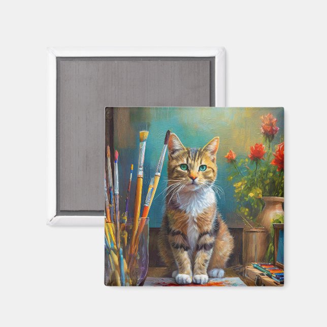 Íman O Gato Artístico (Front/Back)