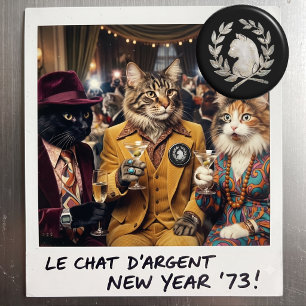 Íman O Gato de Prata Paris Antigo Gato de Prata Francês