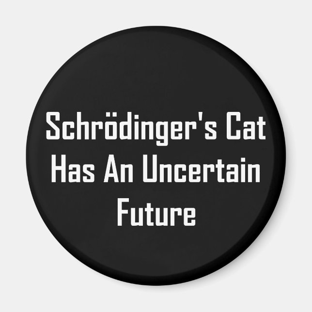 Íman O Gato de Schrodinger tem um futuro incerto (Frente)