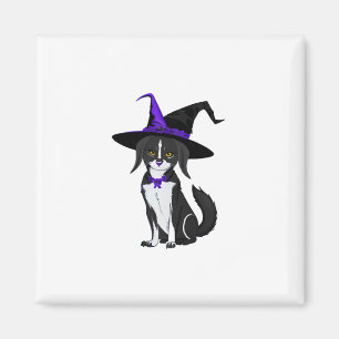 Íman O Gato Negro Na Festa De Halloween. Adesivo