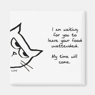 Íman O Gato Roubará Sua Comida - Magneta De Gato Engraç