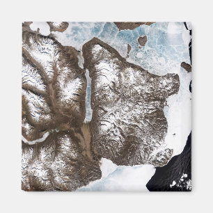 Íman O gelo do mar encosta no leste de Greenlan