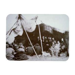 Íman O general William T. Sherman (1820-91) preside em