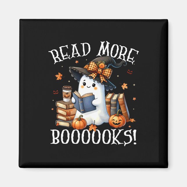 Íman O Ghost Lading Book Bonito Amantes Do Halloween Lê (Frente)