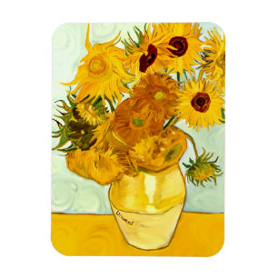 Íman O girassol amarelo de Vincent van Gogh que pinta