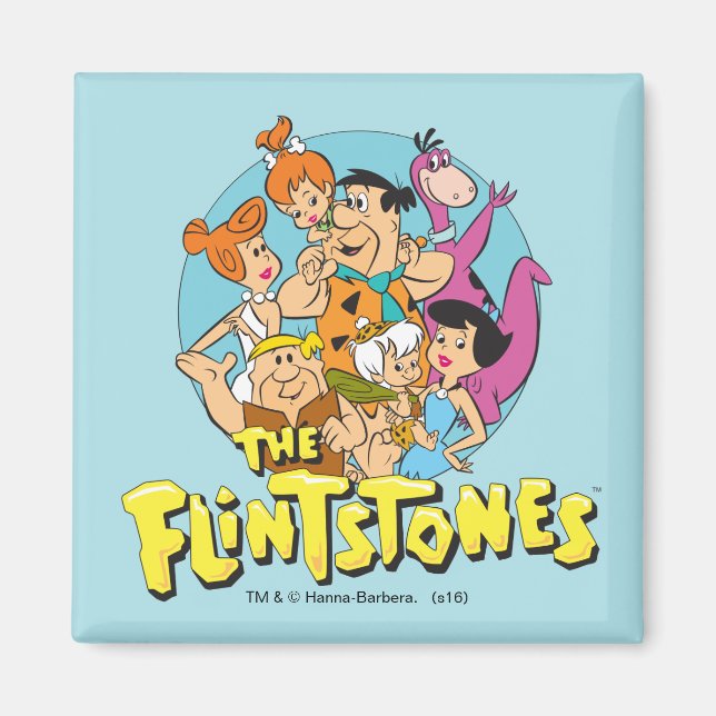 Íman O Gráfico da Família Flintstones e Rubbles (Frente)