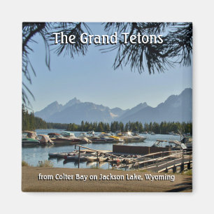 Íman O Grand Tetons - Magnet Quadrado de 2 Polegadas