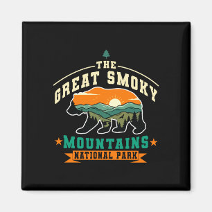 Íman O grande parque nacional das montanhas smoky retro