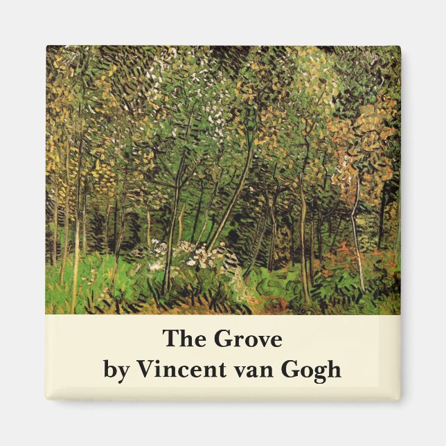 Íman O Grove de Vincent van Gogh (Frente)