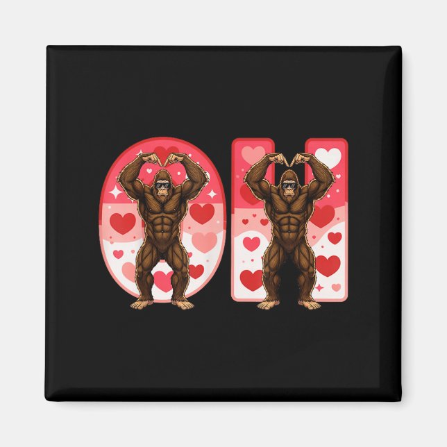 Íman O-h Couples Matching Funny Bigfoot In Midwestern V (Frente)