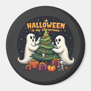 Íman O Halloween é meu Papai noel de Natal Engraçado Gh
