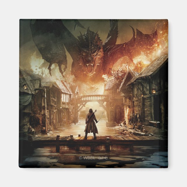 Íman O Hobbit - Poster de Filme Laketown (Frente)