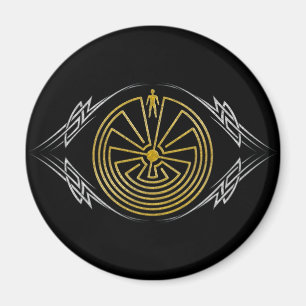 Íman O Homem no Maze - Ouro tribal prata