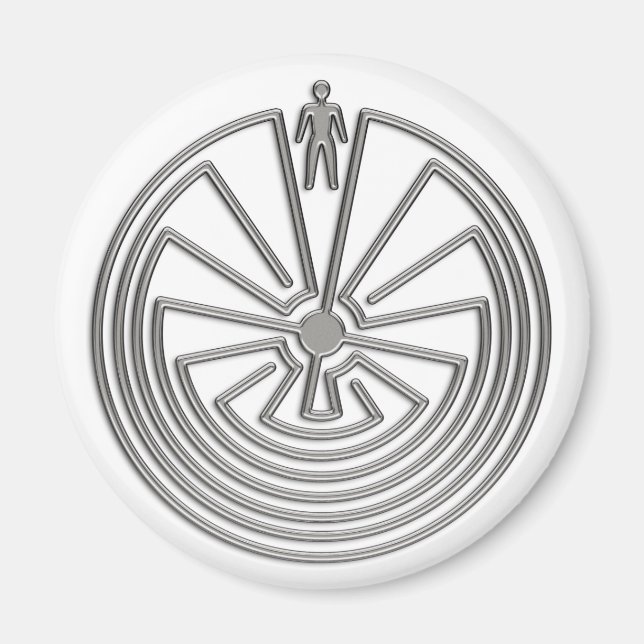 Íman O Homem no Maze - prata (Frente)