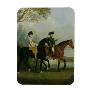 Íman O Hon. Equitação de Marcia Pitt com seu irmão,