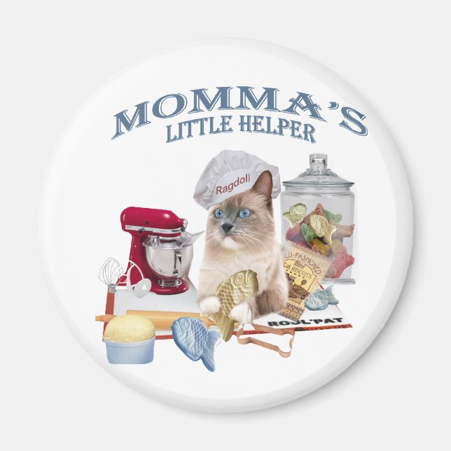 Íman O ímã do ajudante de Ragdoll Momma (Frente)