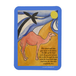 Íman O ímã poema do camelo (azul)