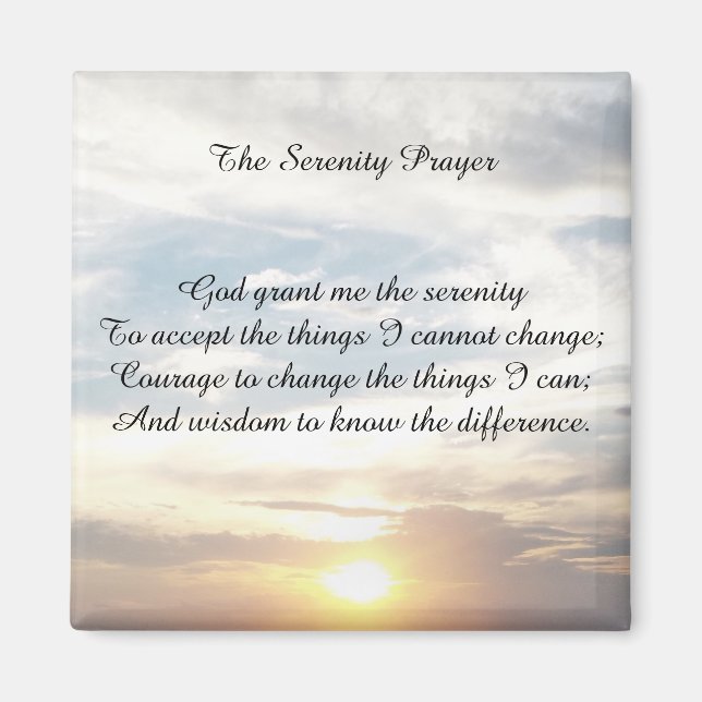 Íman O ímã Serenity Prayer (Frente)