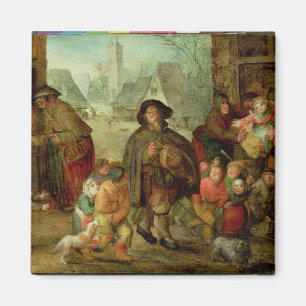 Íman O jogador cego de Hurdy Gurdy