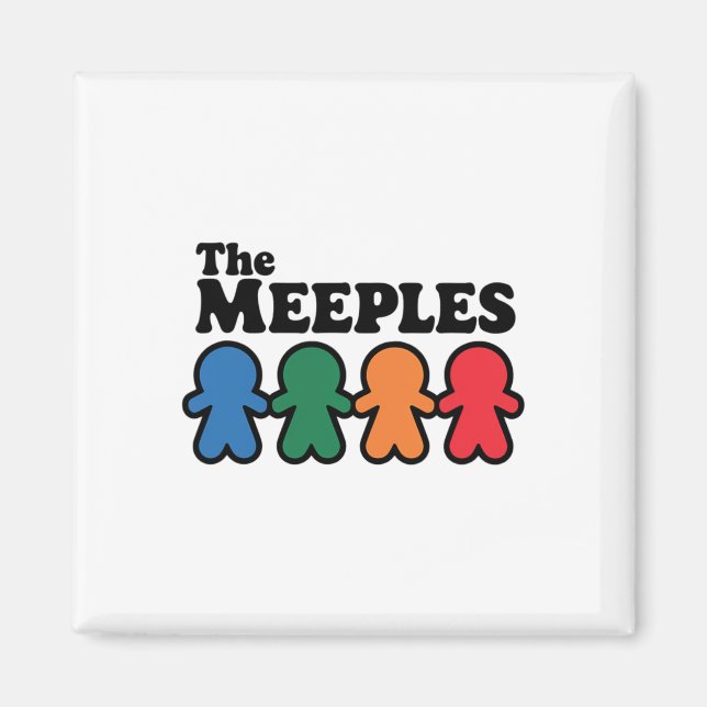 Íman O Jogador de Tabuleiro Meeples (Frente)