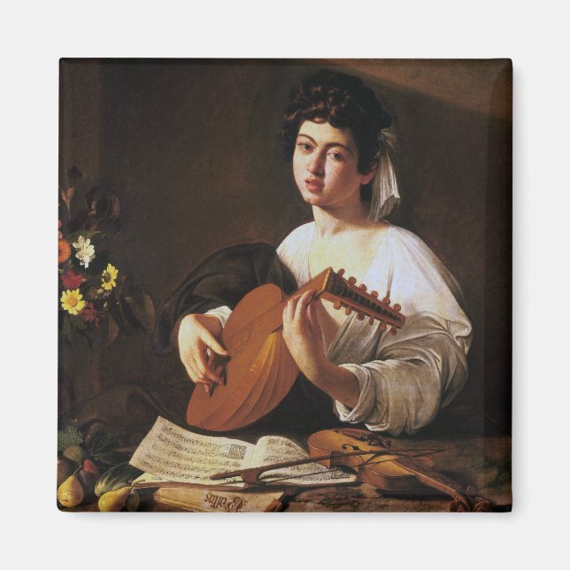 Íman O Jogador Lute, Caravaggio (Frente)