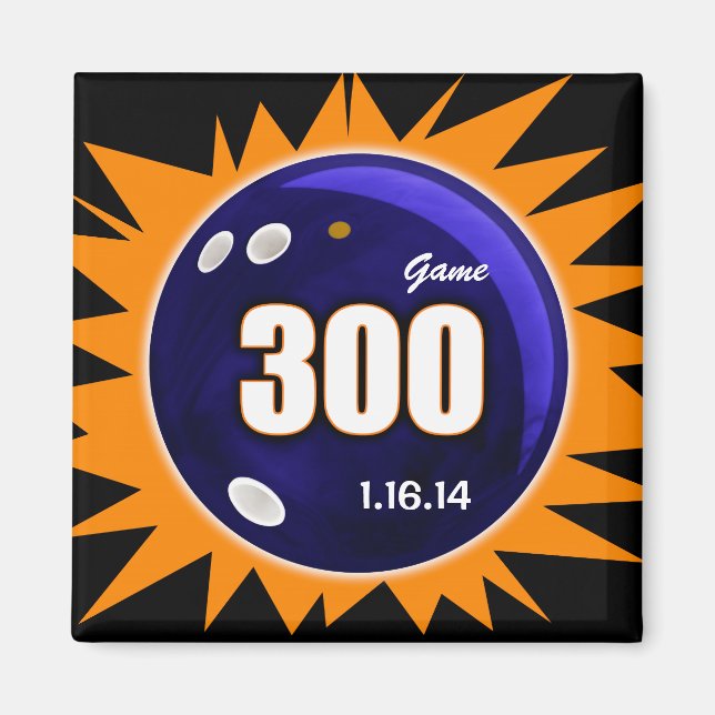 Íman O jogo perfeito 300 de Bowler, Bola de boliche, (Frente)