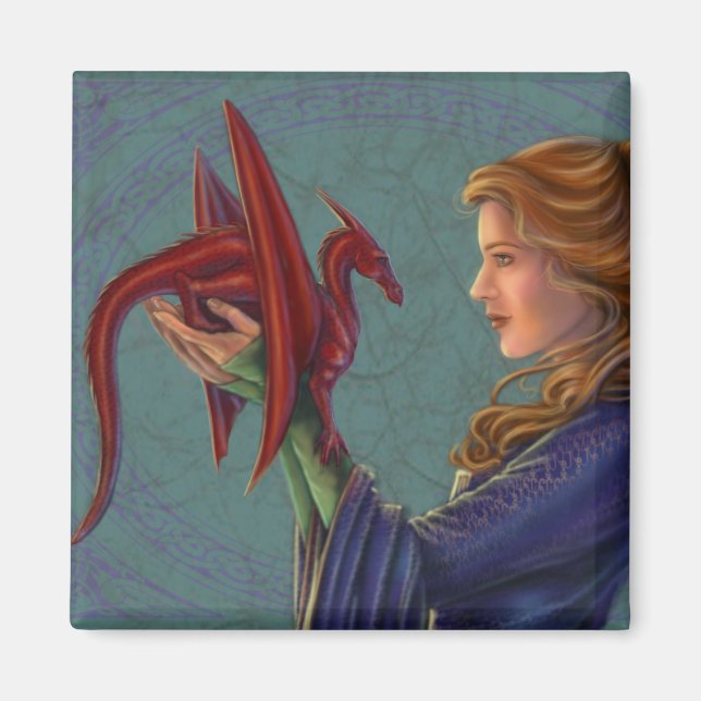 Íman O Jovem Dragão Vermelho (Frente)