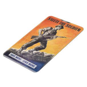 Íman O Libertador. Reimpressão do poster de guerra bri