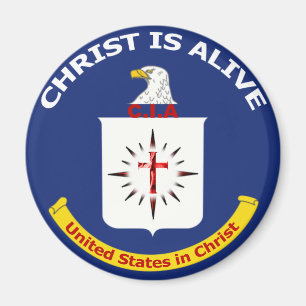 Íman O logotipo CIA "cristo está vivo "