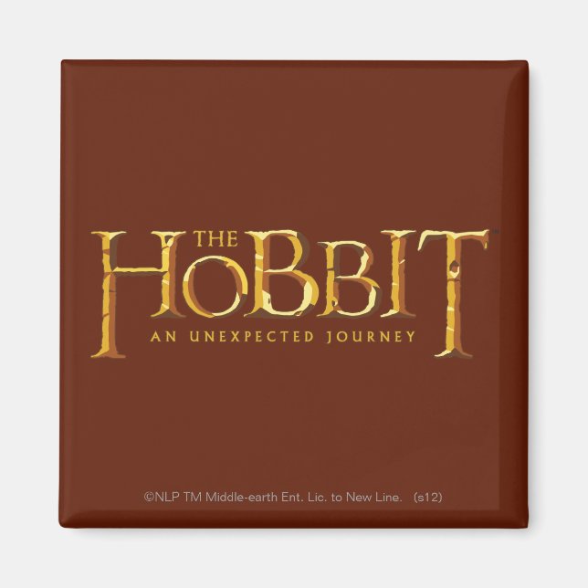 Íman O logotipo de hobbit é Dourado (Frente)