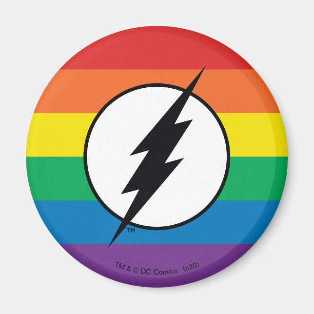 Íman O logotipo Flash Rainbow (Frente)