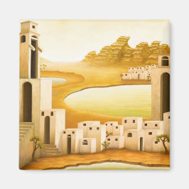 Íman "O lugar" - Oriente Médio / Pintura do Deserto do