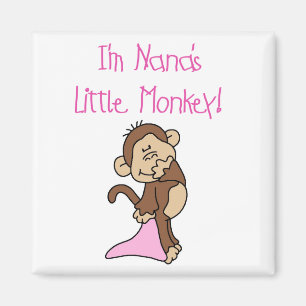 Íman O macaco de Nana - t-shirt e presentes cor-de-rosa