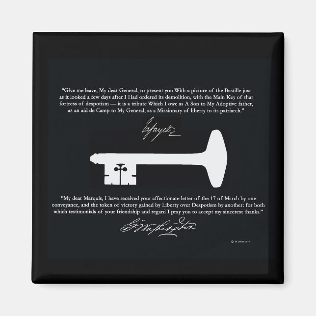 Íman O Magnet da Chave da Liberdade de George Washingto (Frente)