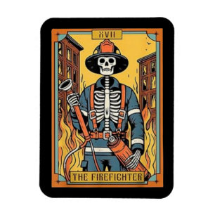 Íman O Magnet da Placa Tarot do Bombeiro