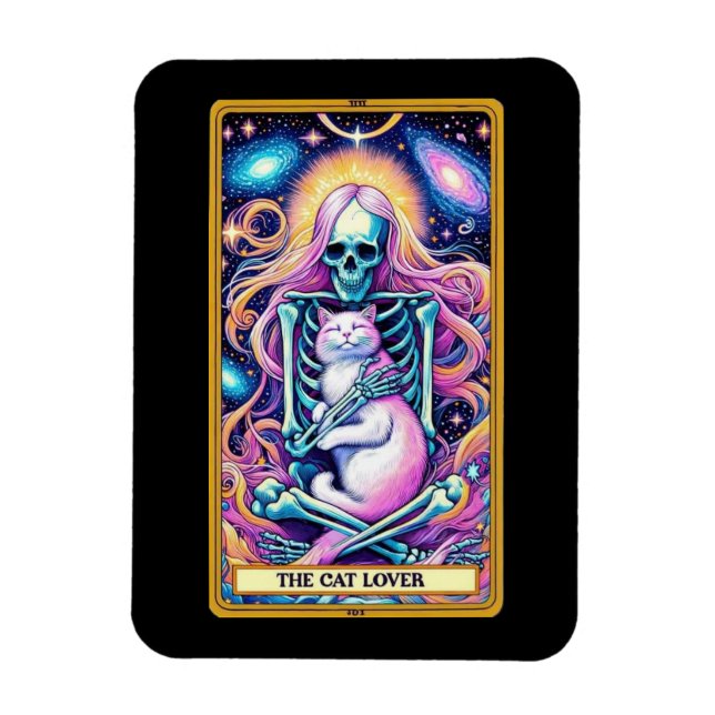 Íman O Magnet Do Cartão De Tarot Do Gato (Vertical)