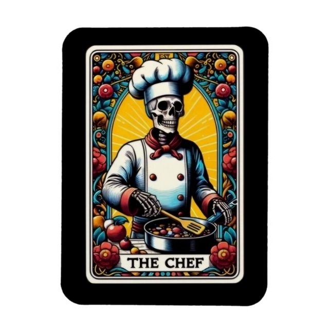 Íman O Magnet do Cartão Tarot do Chef (Vertical)