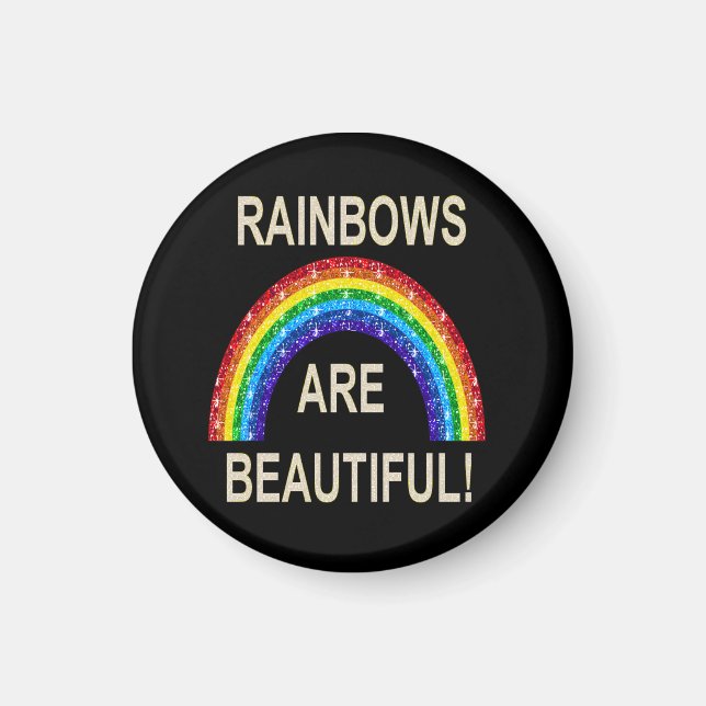 Íman O Magnet Rainbows É Bonito (Frente)