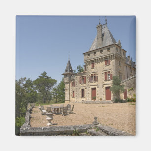 Íman O magnífico Chateau de Pressac e jardim