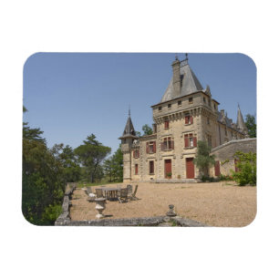 Íman O magnífico Chateau de Pressac e jardim