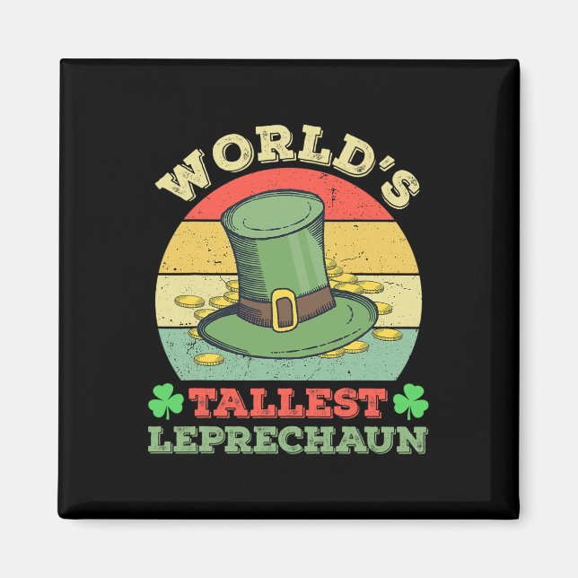 Íman O Maior Leprechaun Irlandês Engraçado St Patricks (Frente)