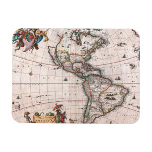 Íman O mapa de Visscher do Novo Mundo