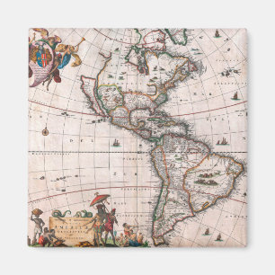 Íman O mapa de Visscher do Novo Mundo