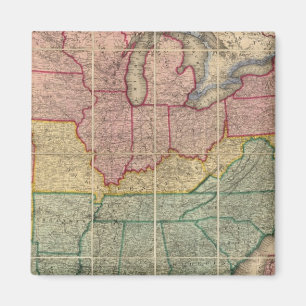 Íman O mapa do Condado de Railroad, de Colton, Estados