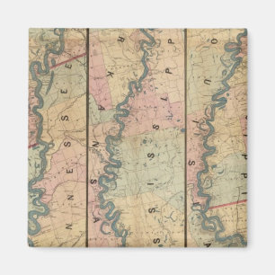 Íman O mapa do Lloyd do Rio Lower Mississippi